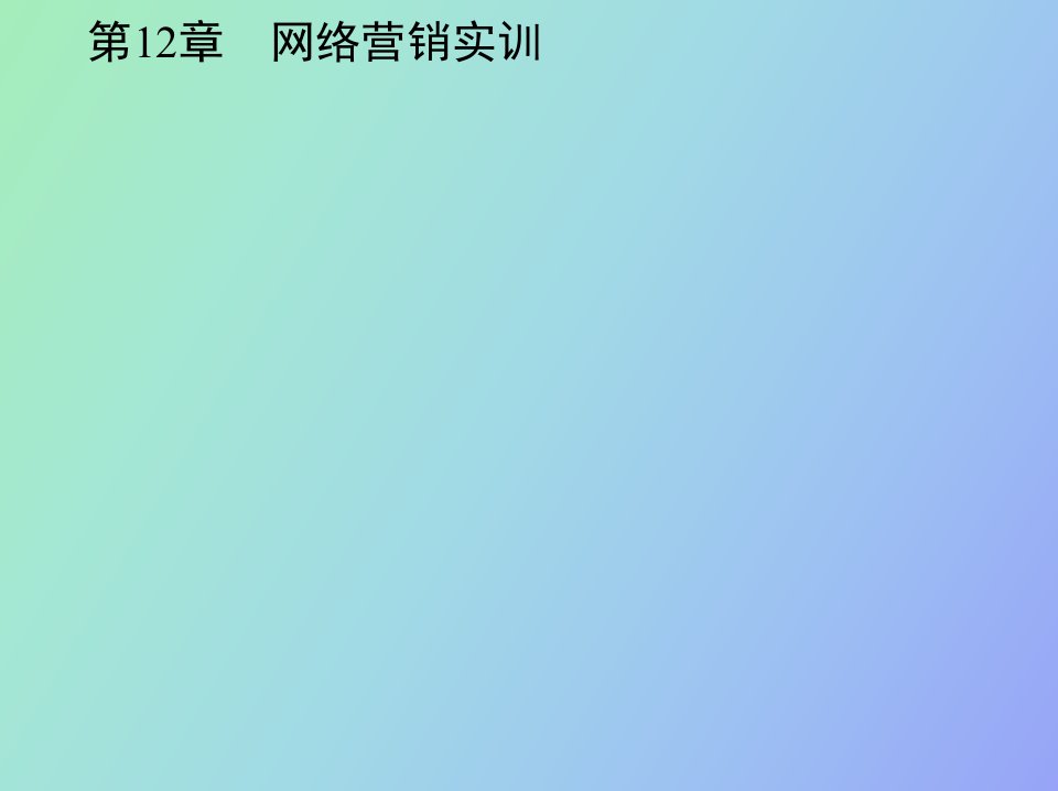 网络营销实训