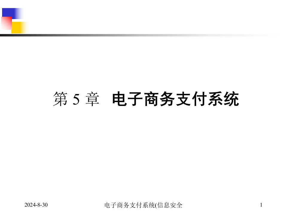 电子商务支付系统信息安全课件