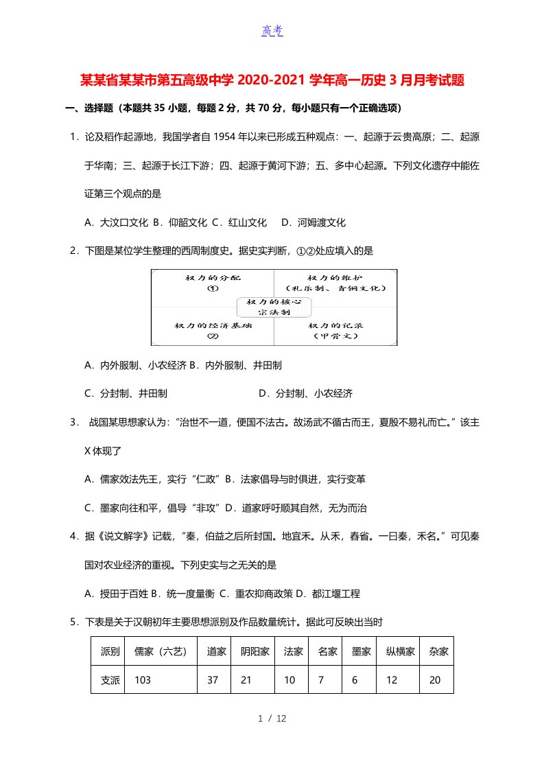 浙江省嘉兴市第五高级中学2020