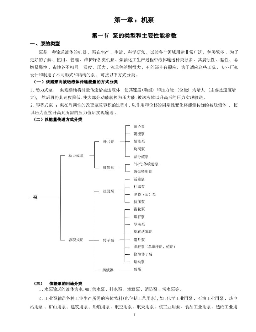 各种机泵类培训讲义