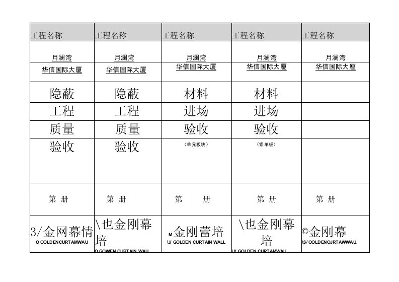 档案盒标签