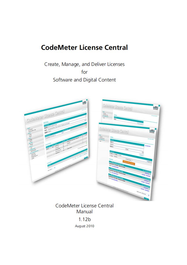 威步软件保护防盗版硬件加密狗CodeMeter-License-Central-指导手册