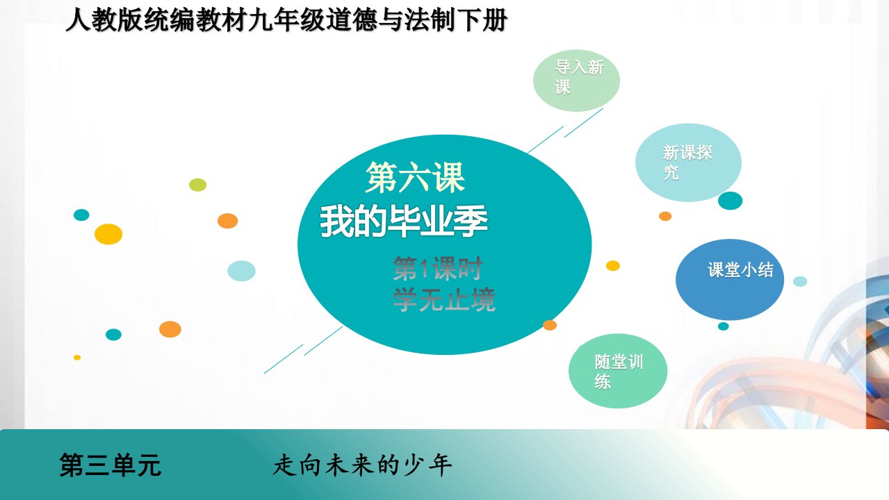 九年级道德与法治下册第六课-《我的毕业季》课件