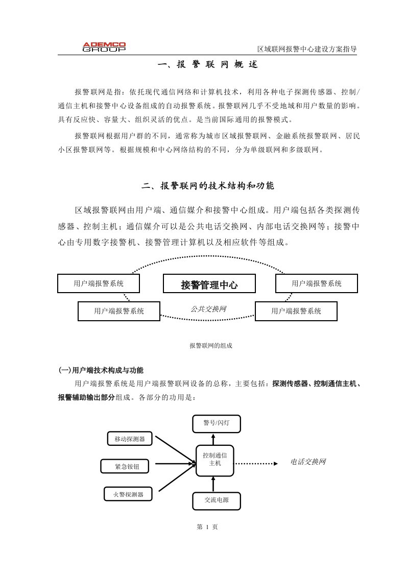 区域联网报警中心建设方案指导