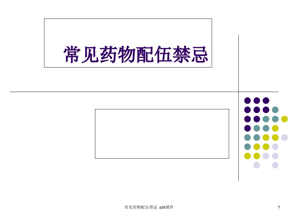 常见药物配伍禁忌