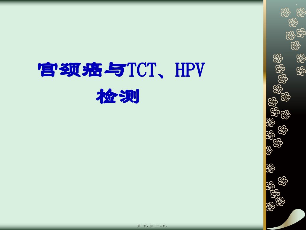 宫颈癌与TCTHPV检测