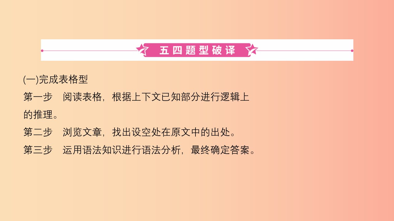 2019中考英语总复习第二部分题型突破六课件五四制