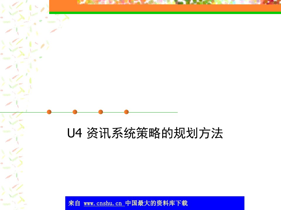 资讯系统策略的规划方法(ppt