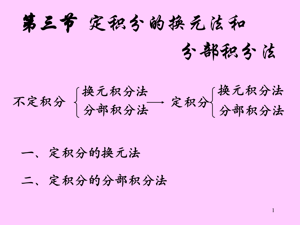 高等数学5-3定积分的换元法和分部积分法