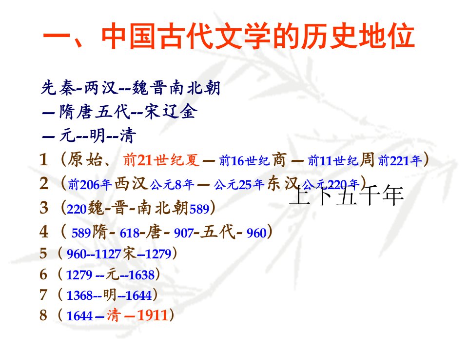 中国古代文学第一编先秦文学ppt课件