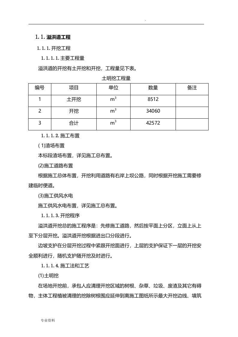 溢洪道施工方案