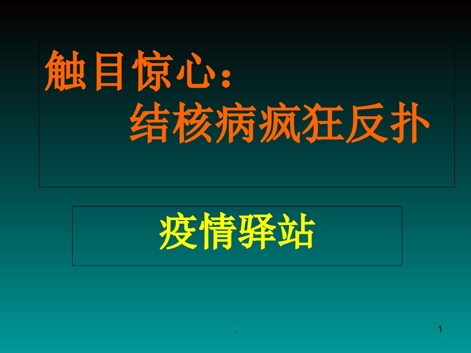 结核病预防知识PPT课件