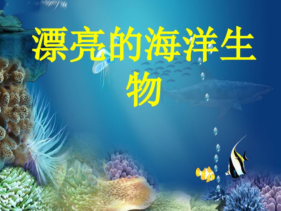 美丽的海洋生物市公开课一等奖市赛课获奖课件