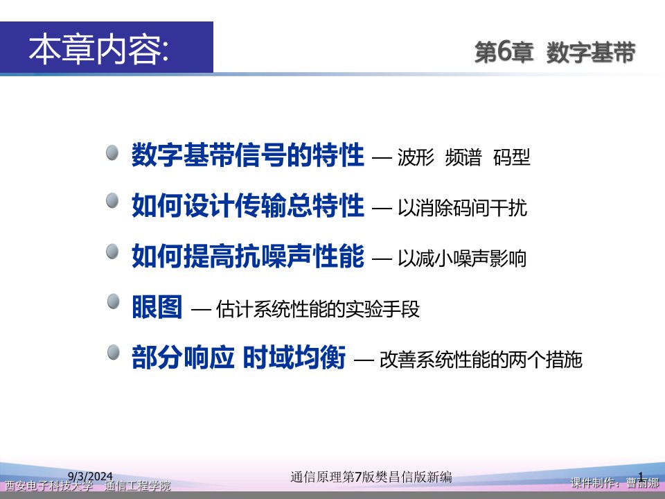 2021年度通信原理第7版樊昌信版新编讲义