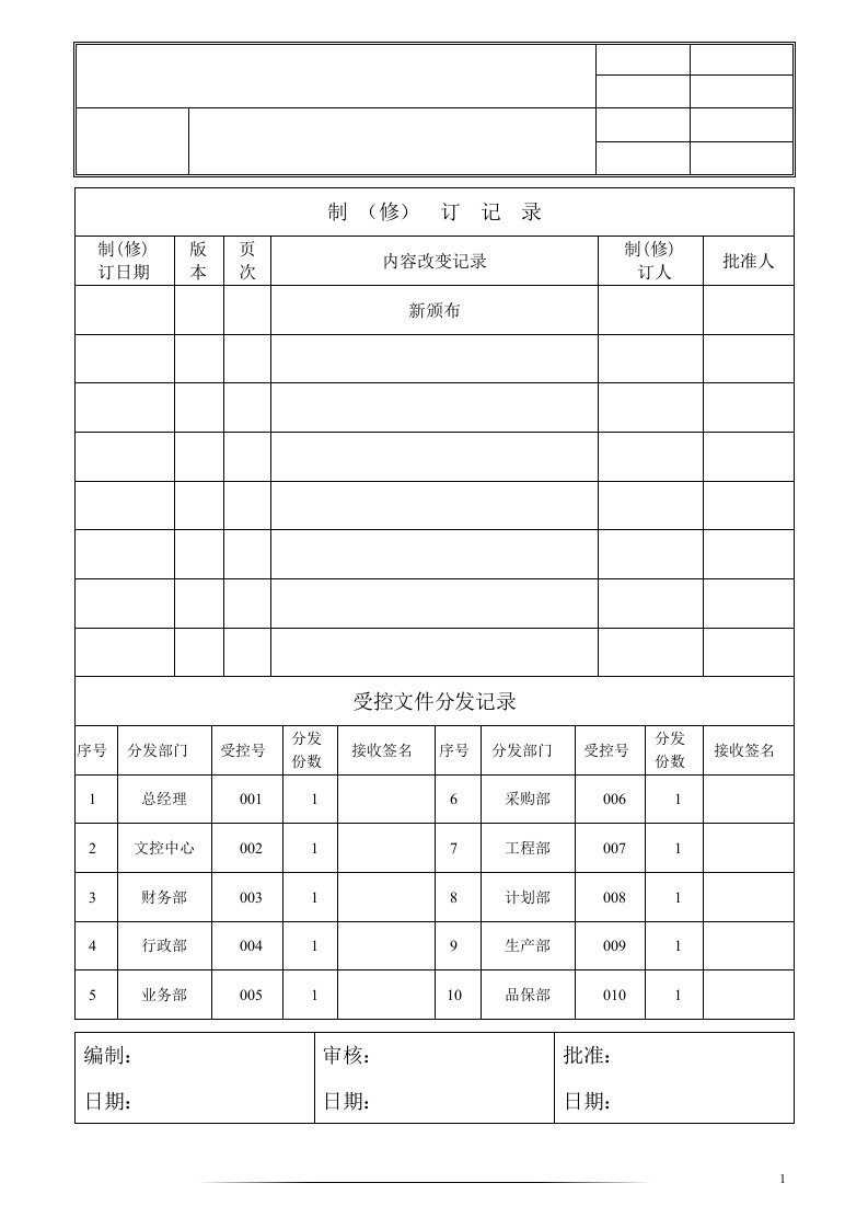 FPC制程能力作业指导书