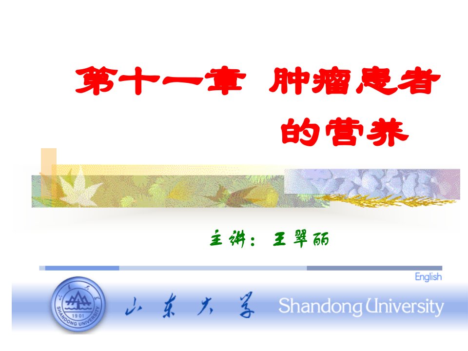 医学营养学课件-第八节-四、恶性肿瘤患者的营养