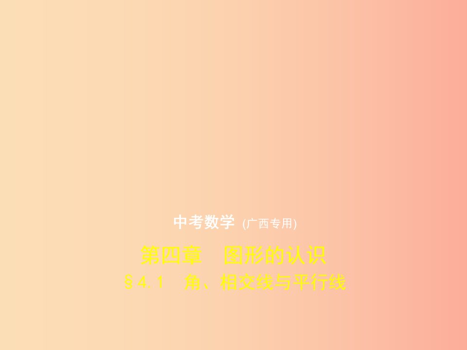 （广西专用）2019年中考数学复习