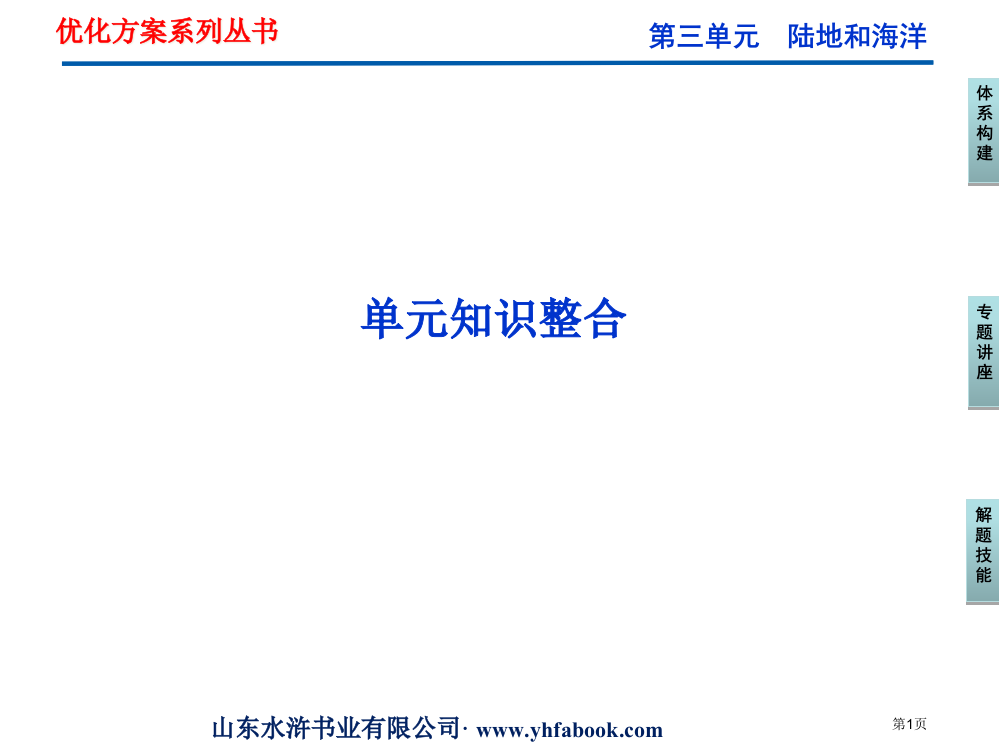 优化方案高三地理一轮复习第三单元单元知识整合省公共课一等奖全国赛课获奖课件