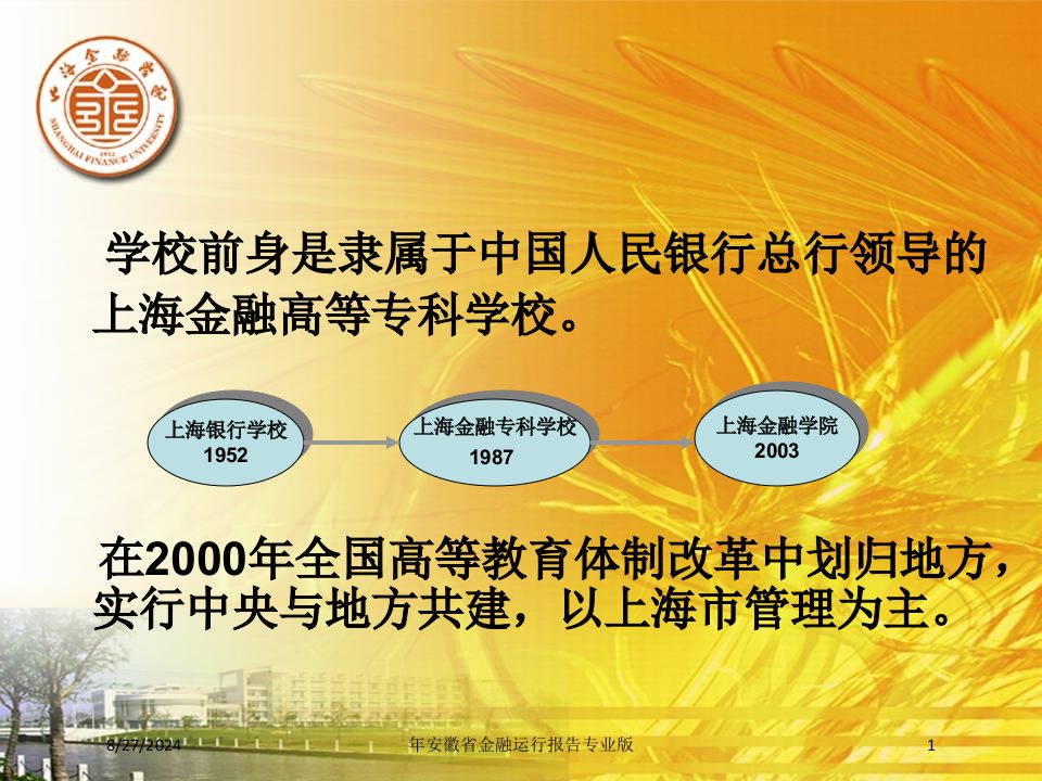 年安徽省金融运行报告课件