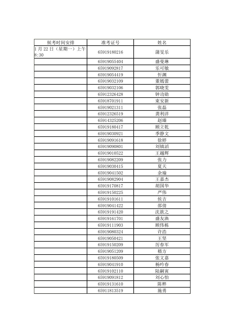 时间管理-候考时间安排