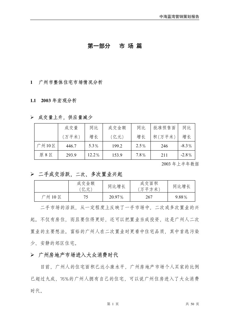 中海蓝湾营销策划方案