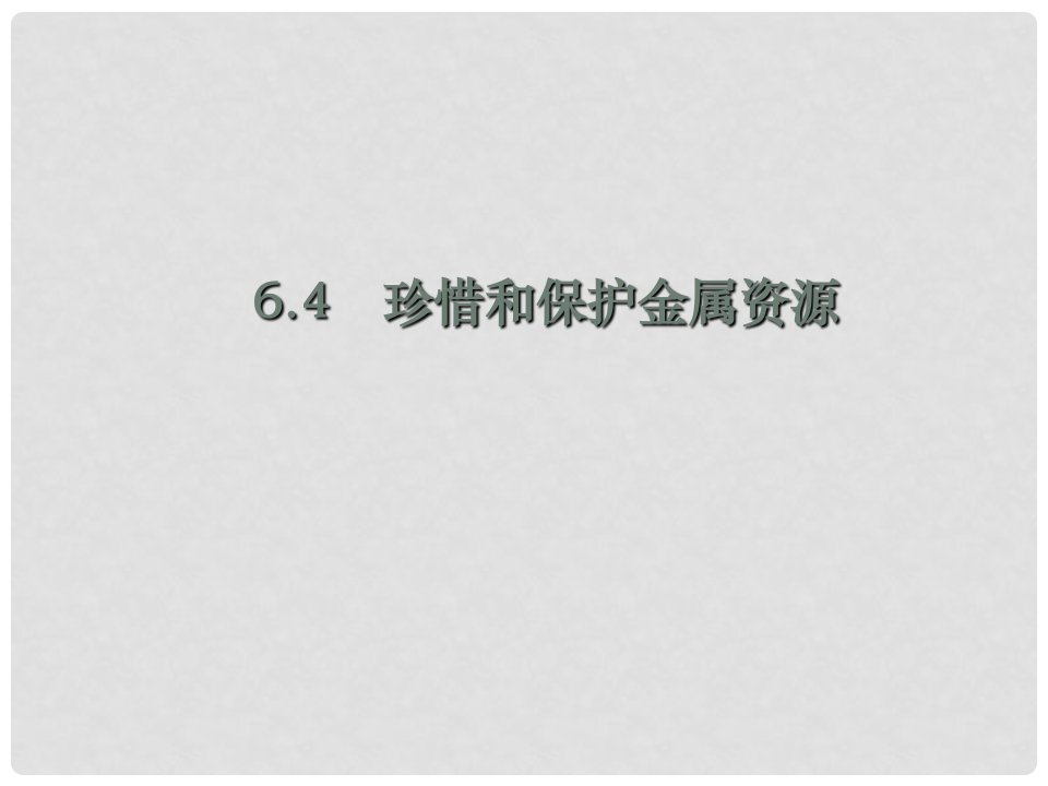 内蒙古北京师范大学鄂尔多斯附属学校九年级化学下册《6.4