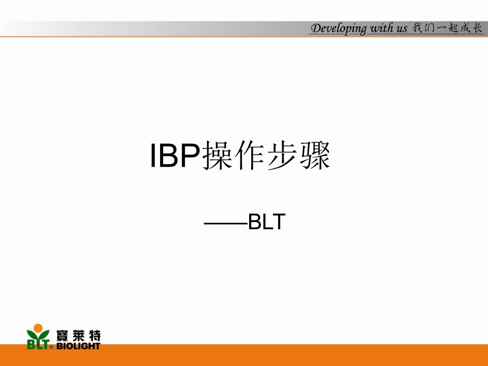 (改)IBP操作指导