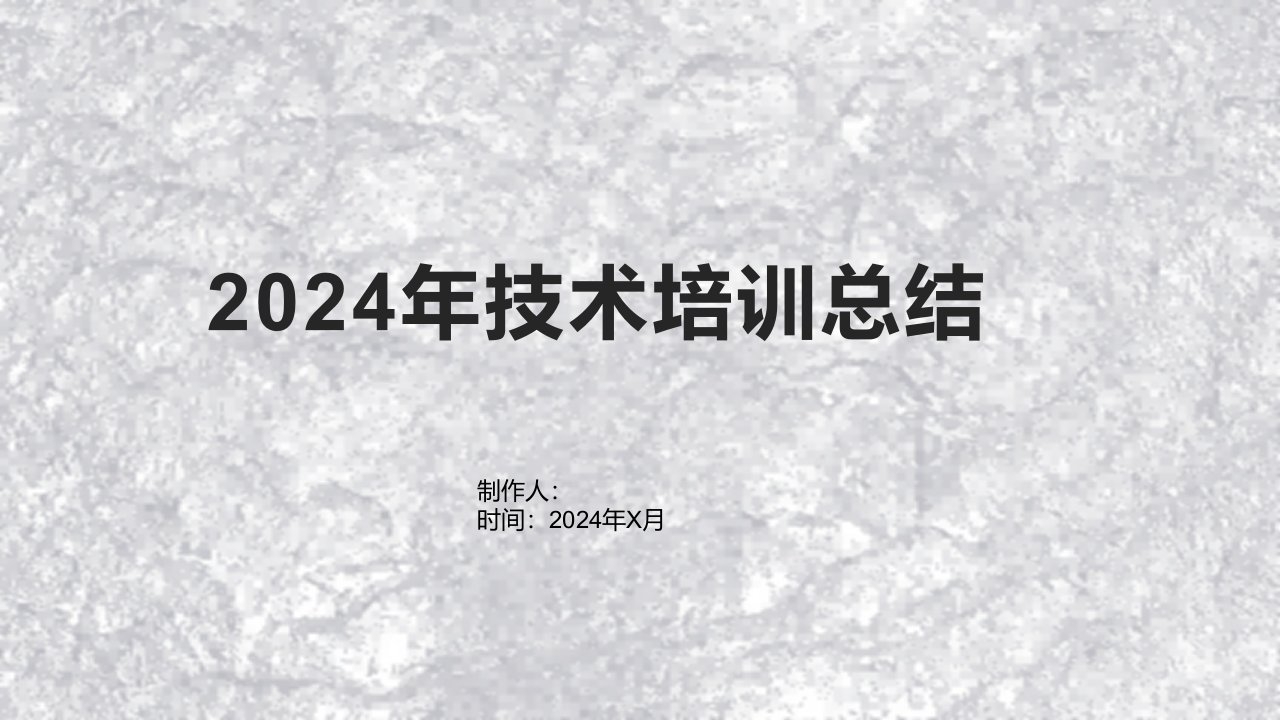 2024年技术培训总结