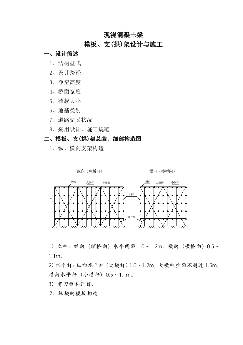 现浇混凝土梁模板、支架施工计算全解