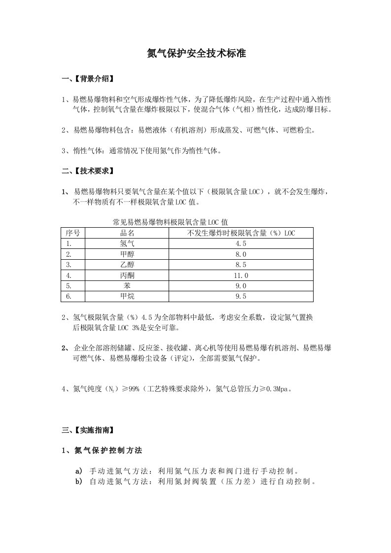 2021年氮气保护安全技术标准