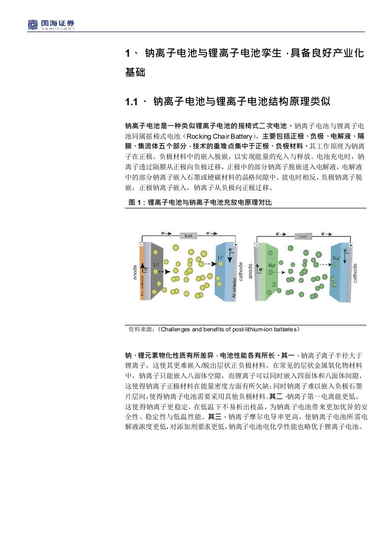 钠离子电池行业深度研究