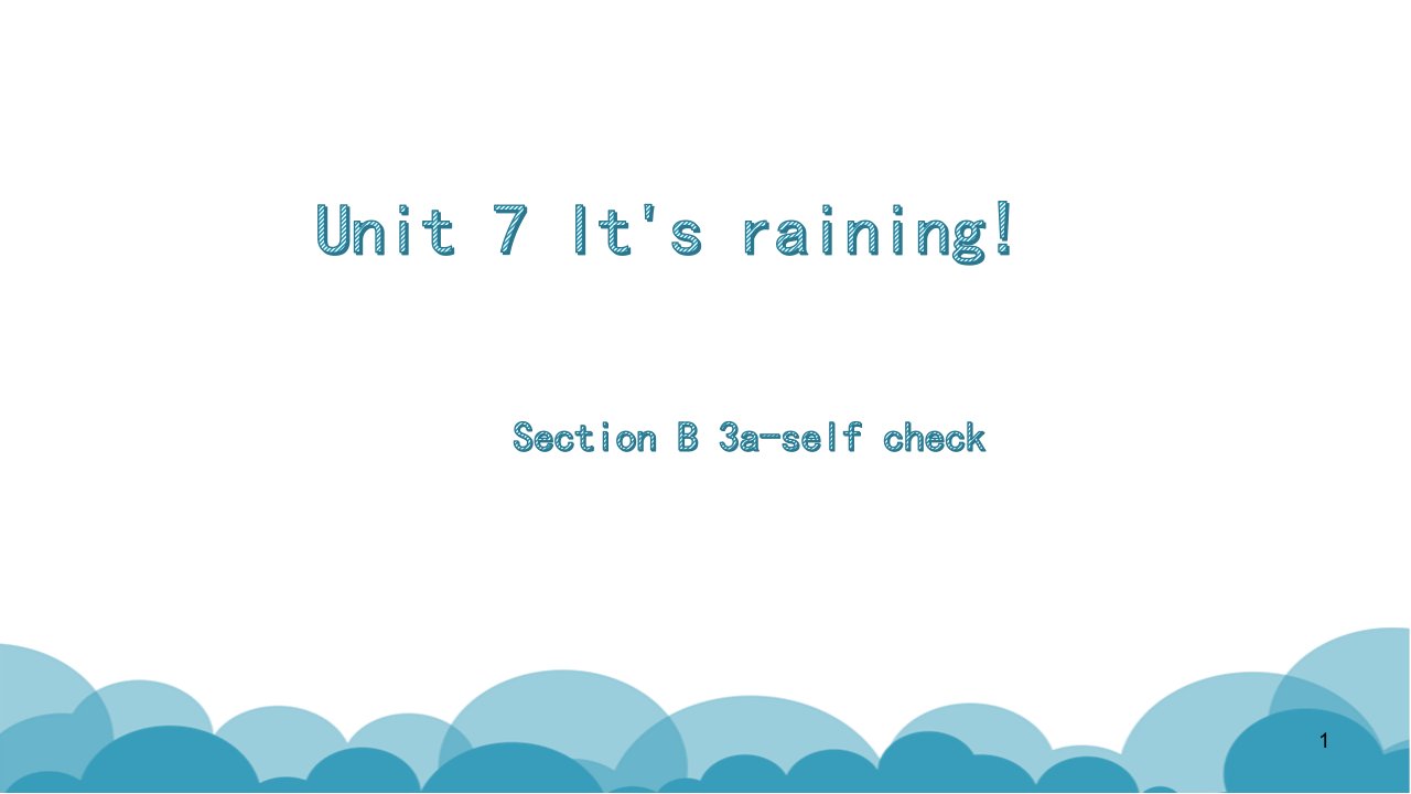 人教版七年级英语下册Unit7SectionB3a-selfcheck课件