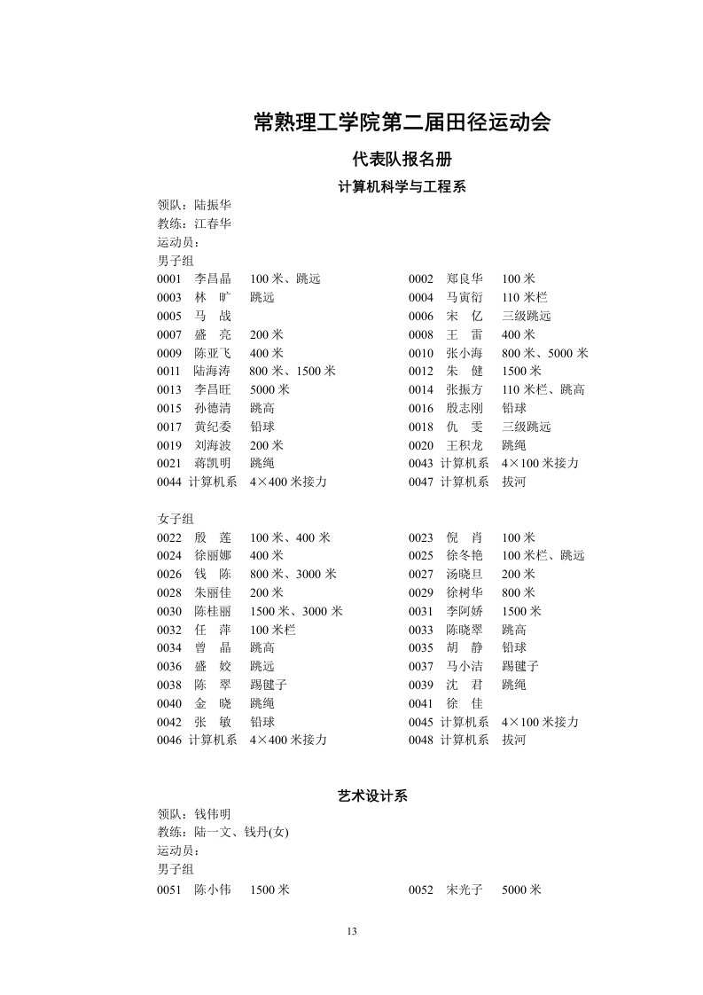 常熟理工学院第二届田径运动会