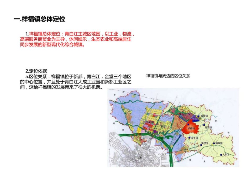 祥福镇总体定位与发展策略近期建设分析2