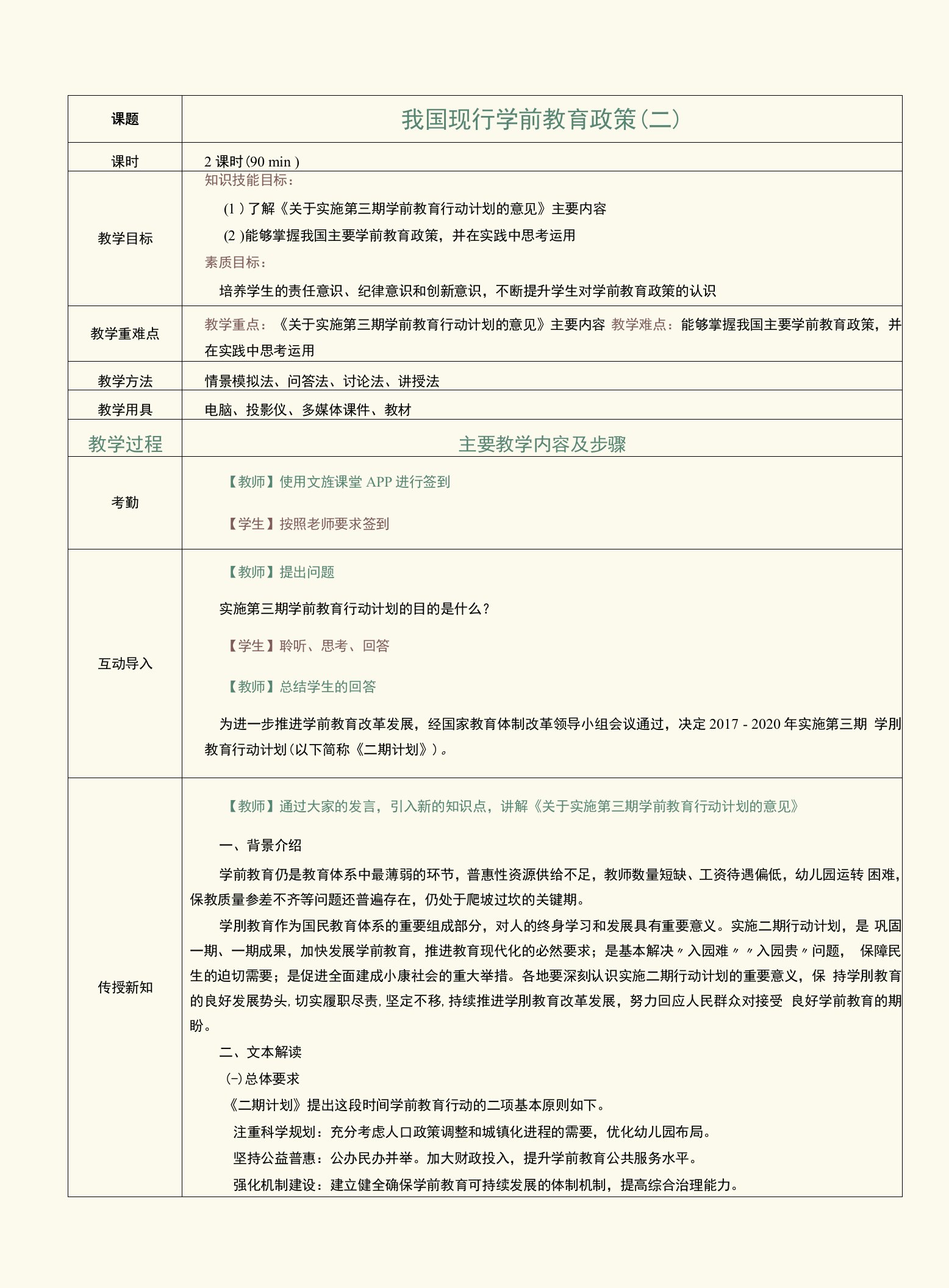 《学前教育政策法规》5686（宋丽博）教案