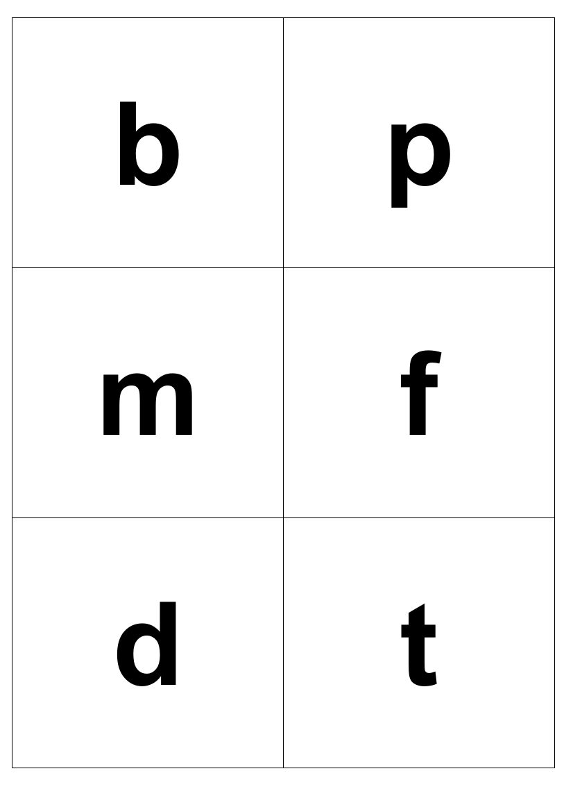 (完整)小学汉语拼音字母表卡片-word打印版