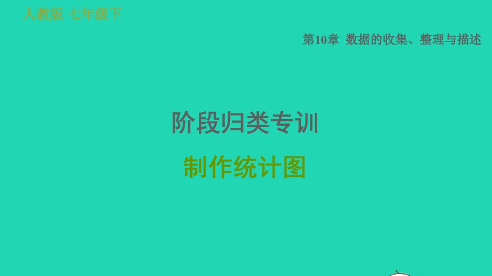 2022春七年级数学下册第十章数据的收集整理与描述阶段归类专训制作统计图习题课件新版新人教版