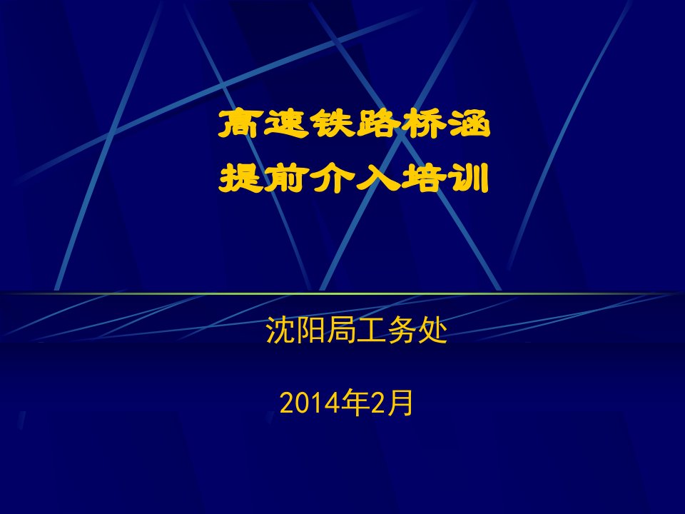 高速铁路桥隧建筑物提前介入培训讲义(桥梁)