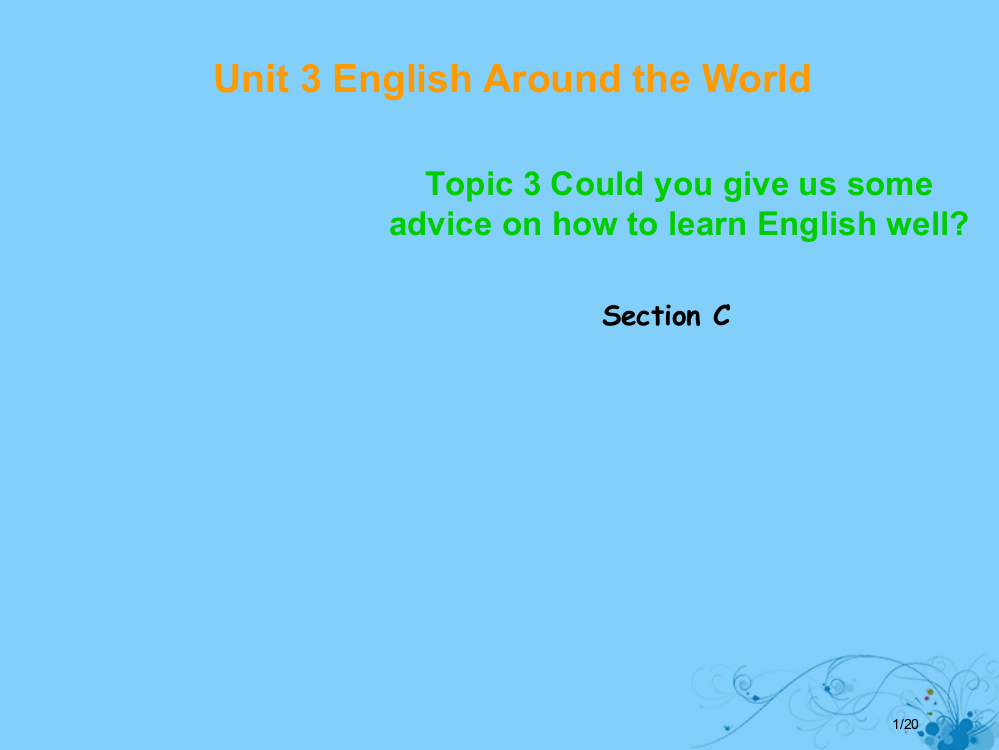 九年级英语上册-Unit-3-English-around-the-World-Topic-3-Co