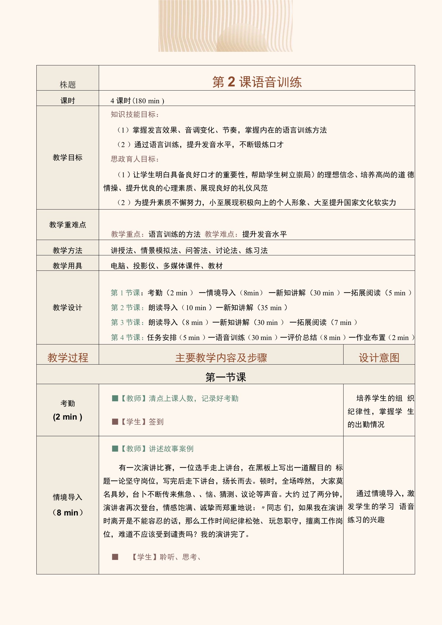 《演讲与口才》教案