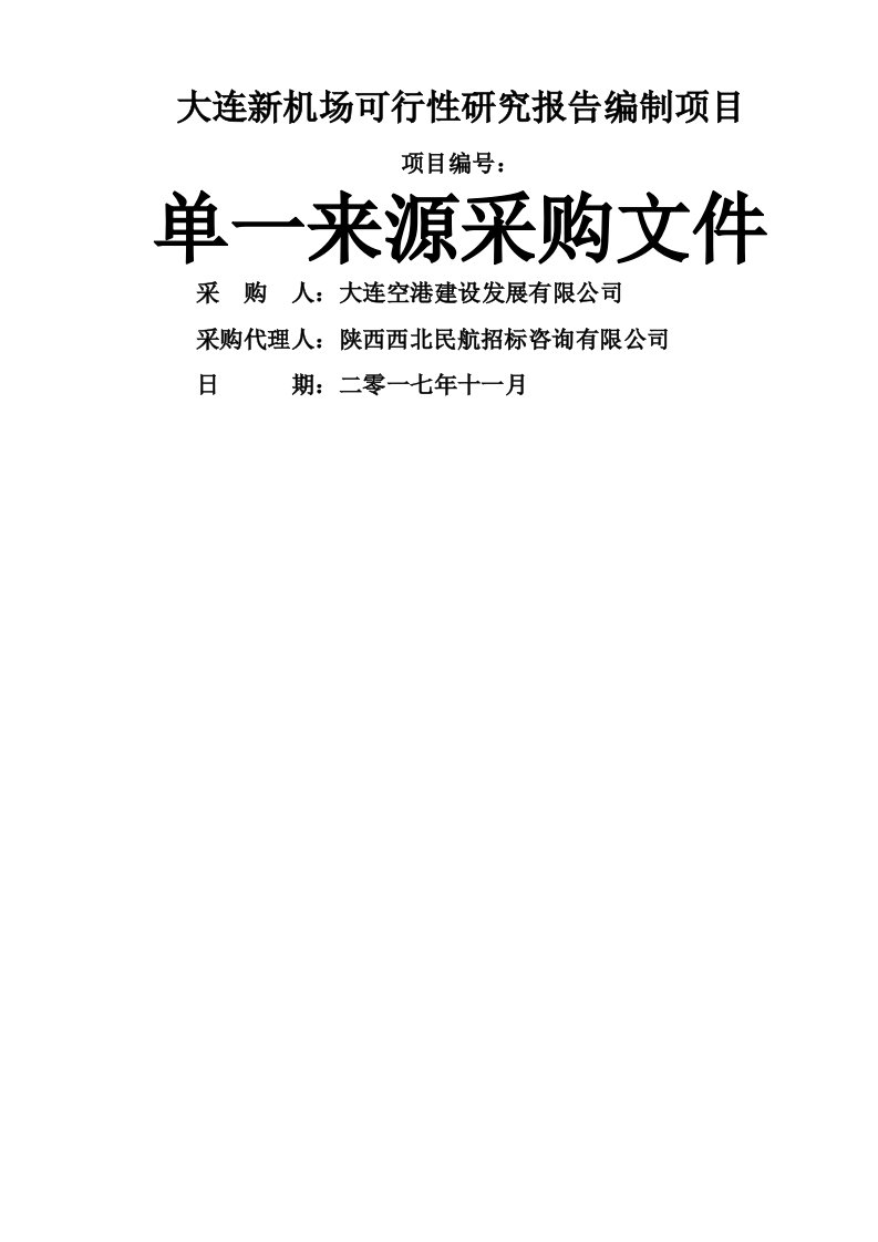 大连新机场可行性研究报告编制项目