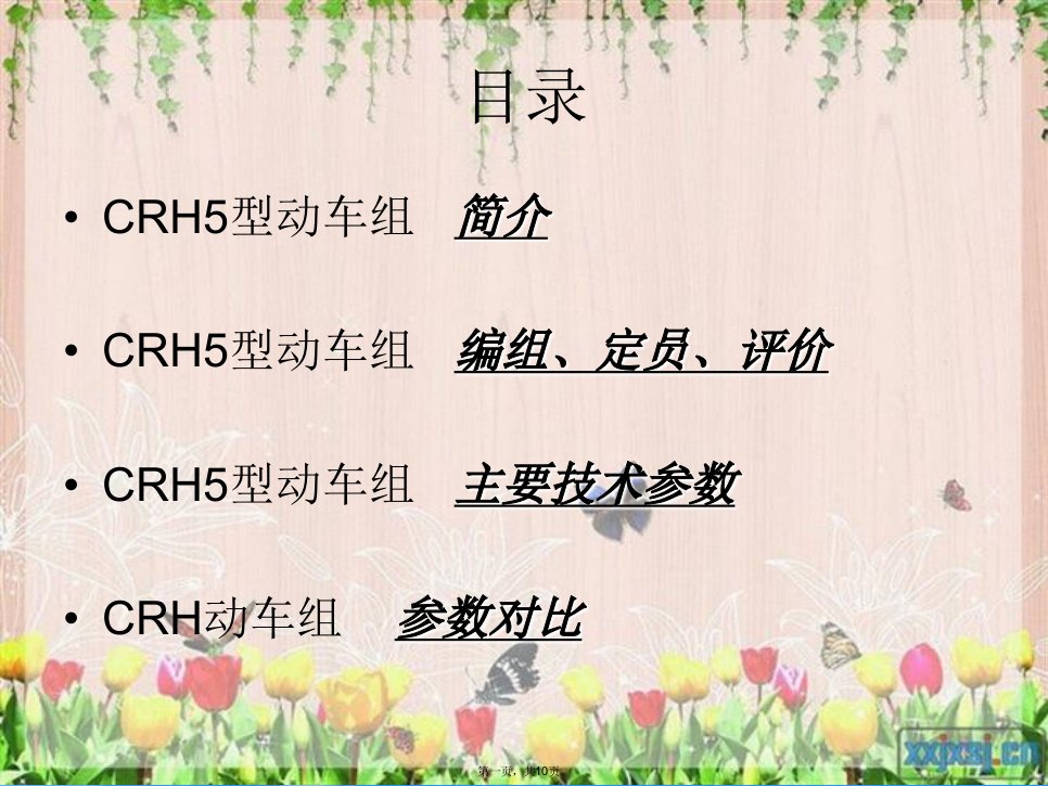 crh5动车组简介及其技术参数