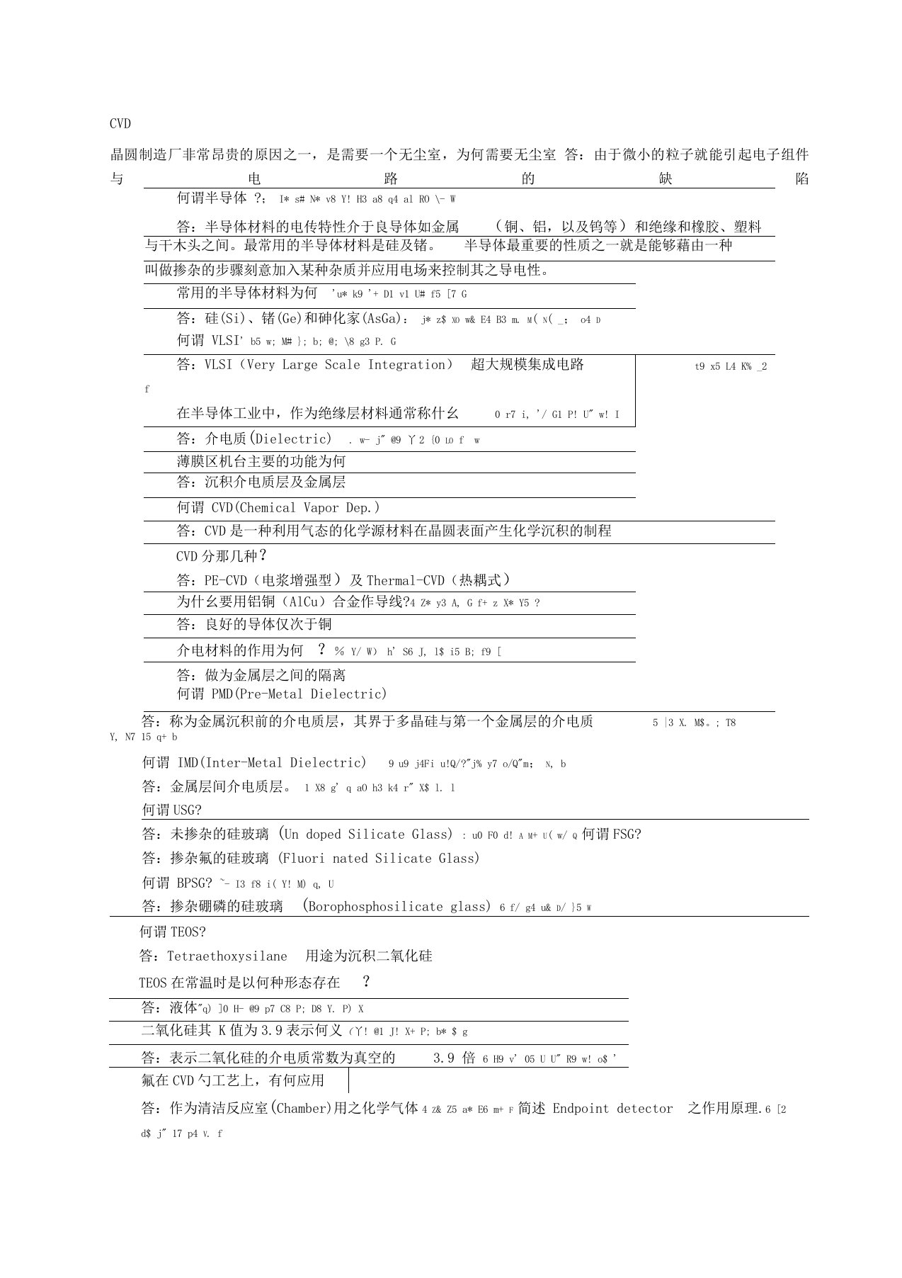 半导体FAB里基本的常识简介