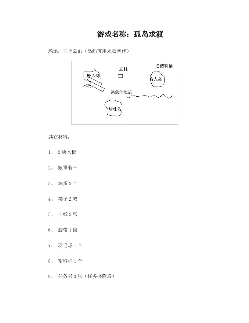 游戏名称：孤岛求渡