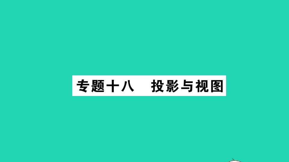 九年级数学下册专题18投影与视图作业课件新版湘教版