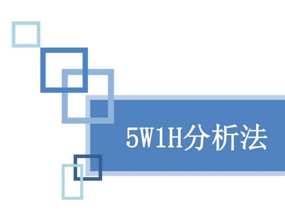 5h1w分析法