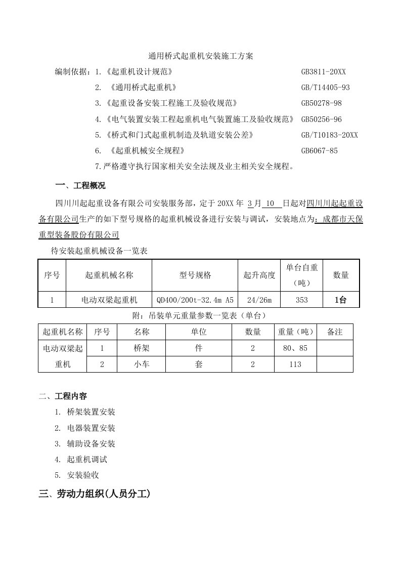 建筑工程管理-川起公司施工方案