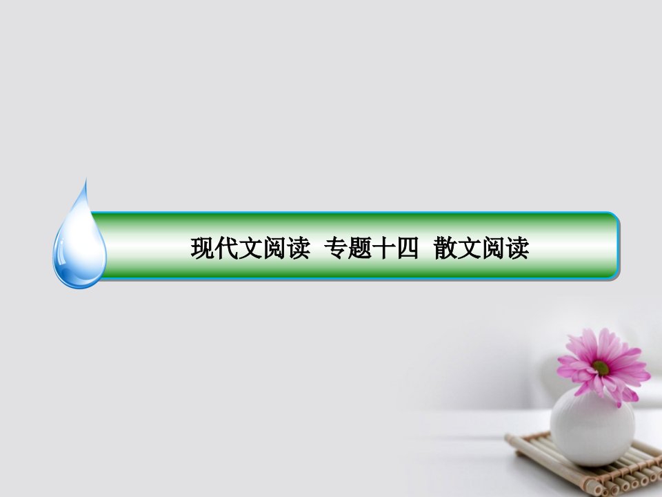 高考语文一轮复习专题十四散文阅读1从两个方面确定读懂散文的技法课件