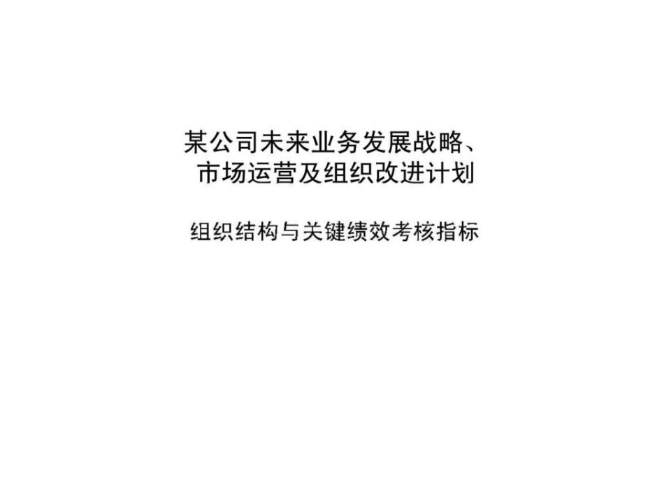 波士顿咨询某大型集团组织结构于与关键绩效考核指标问题及设计