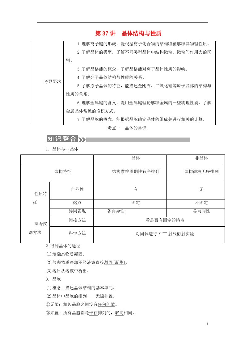 高考化学微一轮复习